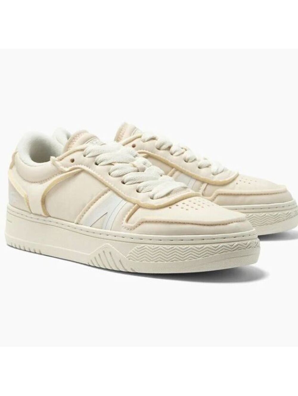 Lacoste L001 Crafted 123 1 SFA Sneakers "Cream/Off-White" Women's 6 | NEW